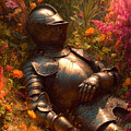 Knight Resting Among Flowers